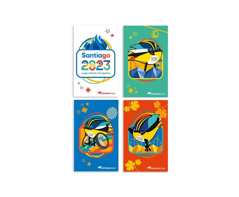 Kit Postales Panamericanos y Parapanamericanos Santiago 2023