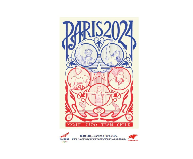 Kit Postales Team Chile - Camino a París 2024