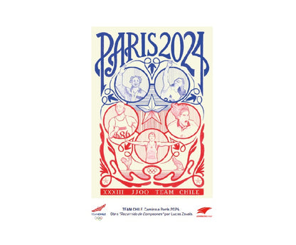 Kit Postales Team Chile - Camino a París 2024