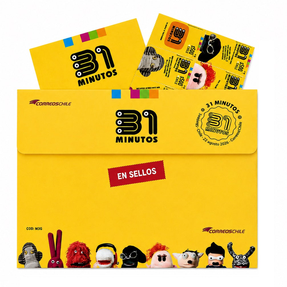 Kit 31 Minutos: Sobre + 10 Sellos + 1 Postal